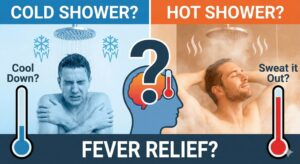 cold or hot shower for fever