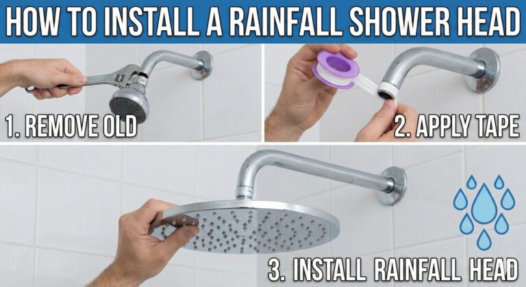 how to install a rainfall shower head