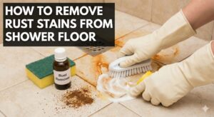 how to remove rust stains from shower floor